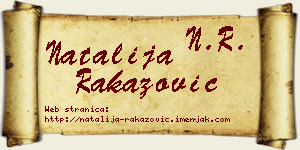Natalija Rakazović vizit kartica
